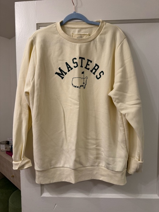 Masters Sweaters - Masters Cream Crewneck with Black Embroidered Logo